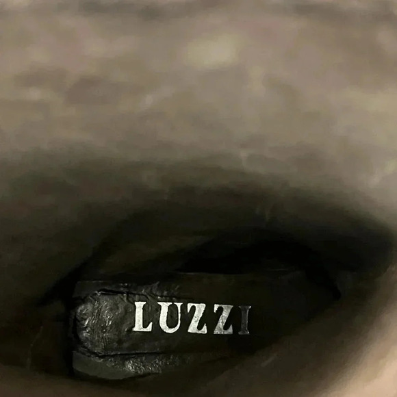 Luzzi Made in Italy Genuine Leather Boots Boho with Velvet like Crotched trim - Picture 11 of 12